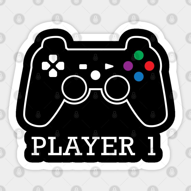 Player 1 Sticker by modernistdesign